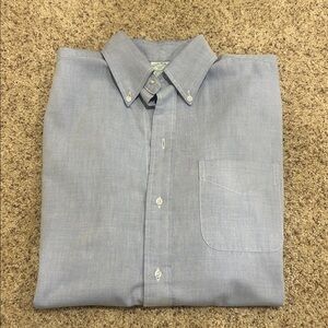 Brooks Brothers Blue Button-Down Short Sleeve Shirt
